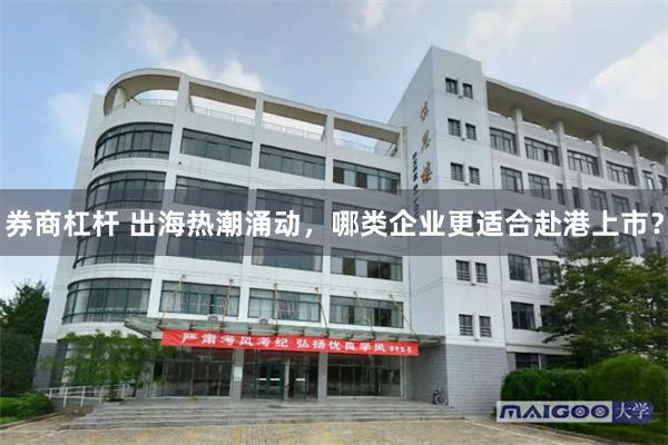 券商杠杆 出海热潮涌动，哪类企业更适合赴港上市？