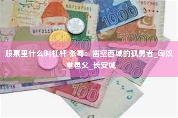 股票里什么叫杠杆 张骞：凿空西域的孤勇者_匈奴_堂邑父_长安城